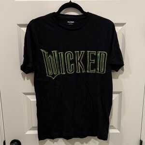 Old Navy Black and Green 'Wicked' Tee